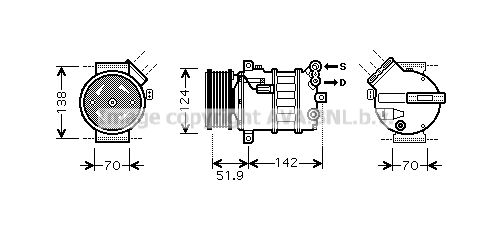 AVA QUALITY COOLING Компрессор, кондиционер ALK112